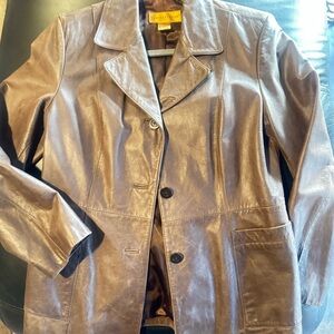 Classiques Entier  vintages Tan Leather Jacket